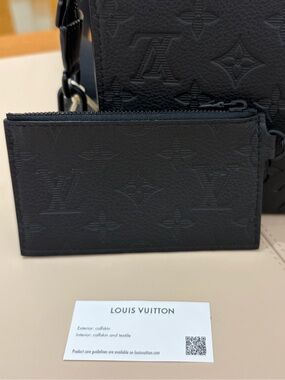 Louis Vuitton Monogram Shadow Black Card Holder Coin Wallet NWT Authentic